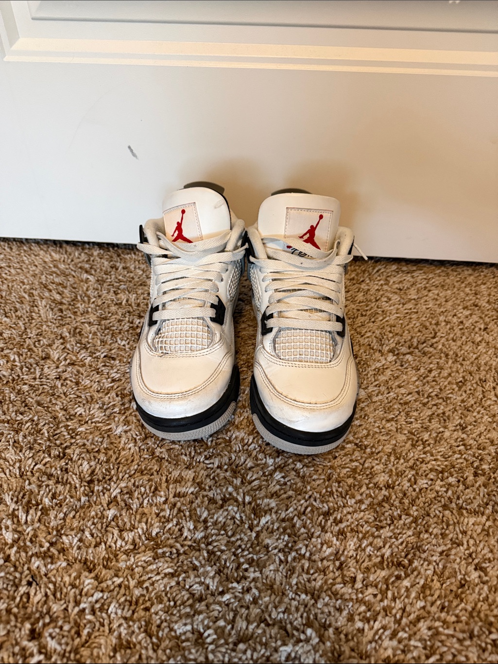 Kids Air Jordan 4 Retro White Cement